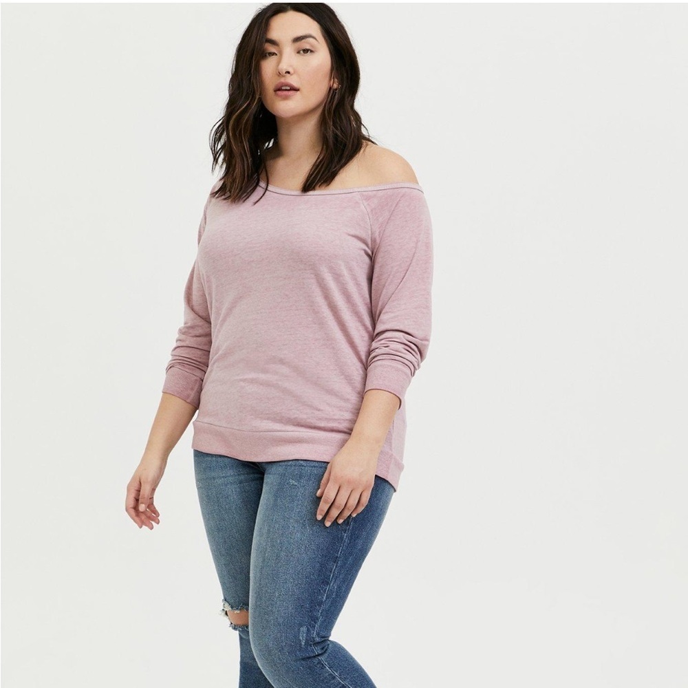 Torrid Off-Shoulder Lt Weight French Terry Sweatshirt size 6X